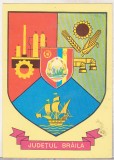 Bnk cp Judetul Braila - Stema - necirculata - marca fixa, Printata
