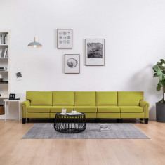 Canapea cu 5 locuri verde material textil foto