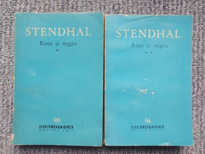 Stendhal - Rosu si negru (2 volume), 745 pag, 1963 foto