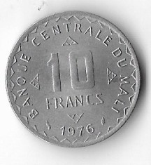 Moneda 10 francs 1976 - Mali foto