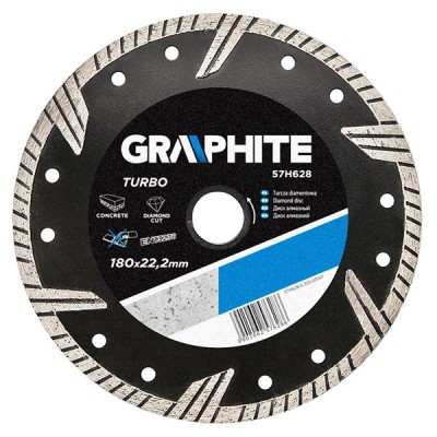 Disc diamantat pentru zidarie 180mm/22,2mm TURBO GRAPHITE 57H628 HardWork ToolsRange foto