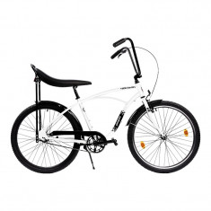 Bicicleta Strada 1 Pegas, 160 x 195 cm, roti 26 inch, otel, jante aluminiu, Alb foto