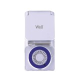 Priza programabila mecanica Well TIMER-MEC-03-WL, 16A, exterior