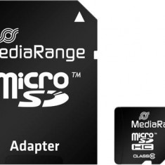 Card de memorie MediaRange MR958, 16GB, Micro SDHC, Class 10 cu adaptor SD