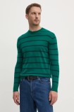 United Colors of Benetton pulover de lana barbati, culoarea verde, light, 11AHK107L