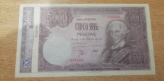 MDBS - BANCNOTA SPANIA - 5000 PESETAS -1976 foto