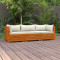 Canapea de gradina cu 3 locuri, cu perne, lemn masiv de acacia GartenMobel Dekor