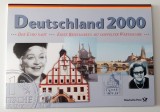 Germania 2000 set de monede proof (G) si timbre, ultimele inainte de euro, Europa, Cupru-Nichel