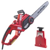 Raider RD-ECS18 + 075121 - Drujba electrica 2200 W 40 cm 12.5 m/s schimbare lama si lant fara chei + Dispozitiv pentru ascutit lanturi drujba