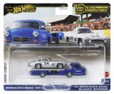 HOT WHEELS TRANSPORTATOR MERCEDES-BENZ 55 BLAUES WUNDER CU MASINUTA MERCEDES-BENZ 300 SL SCARA 1:64, Mattel