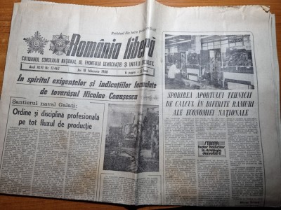romania libera 18 februarie 1988-art. covansa,sfantu gheorghe,targu secuiesc foto