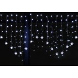 BLOOMWIN 2x1M Lumini de cort &icirc;n formă de fulgi de zăpadă, alb rece, lumini de Crăciun USB cu 8 moduri, lumini de z&acirc;ne cort cu 104 LED-uri, lumini de a