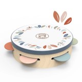 Tamburina Muzicala Speedy Monkey, Lemn, Jucarie Educativa, Dimensiuni 17.7x17.7x4.5cm, Varsta +3 Ani