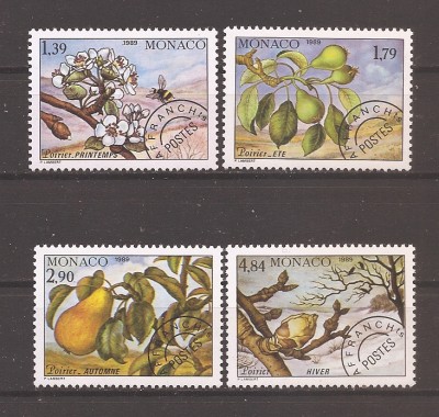 Monaco 1989 - Cele patru anotimpuri ale părului - Preanulate (valori noi), MNH foto