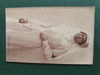 ilustrata tip carte postala , SORA MEDICALA -CRUCEA ROSIE -ANII 1920 -Pasteur foto