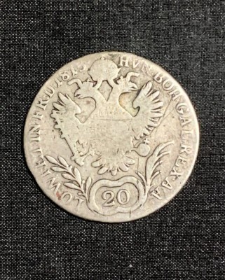 Moneda 20 kreuzer 1815 Austria semn monetărie B foto