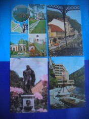 HOPCT LOT 2405 BAILE HERCULANE -JUD CARAS SEVERIN -4 CARTI POSTALE-CIRCULATE