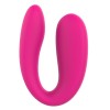 Vibrator silicon U, stimularea punct G clitoris, 7 cm lungime, 2 cm diametru, 2 baterii LR41, Roz