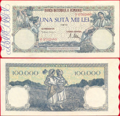 100000 Una suta mii Lei 1946 foto