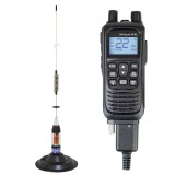 Kit Statie radio CB portabila PNI Escort HP 82, multi standard, 4W, 12V, AM-FM cu antena CB PNI ML70 cu magnet