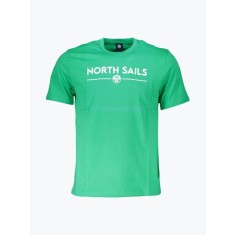 Tricou barbati din bumbac cu croiala Regular fit si imprimeu cu logo verde, S