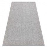 Covor TIMO 5979 sisal exterior cadru gri deschis, 70x300 cm