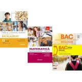Pachet Bacalaureat 2026. Limba si literatura romana 72 teste complete, Matematica M1. Teste si Biologie. Notiuni teoretice si teste pentru clasele 11-