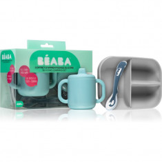 Beaba Silicone Learning Set serviciu de masă pentru copii Blue