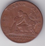 Jeton Token Franta 1745 Louis XV Tresor Royal Ut Iterum Fluant