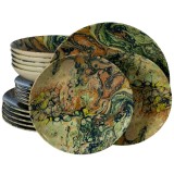 Set farfurii 18 piese, 6 persoane, Abstract Art, Multicolor
