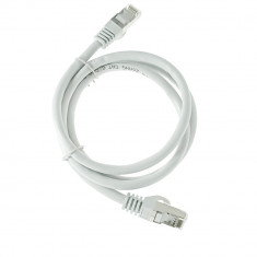 Cablu retea-patchcord CAT6 FTP, Lanberg 43614, 2 X RJ45, lungime 1m, AWG26, 10Gb s-250MHz, de legatura retea, ethernet, gri