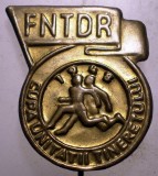 I.315 INSIGNA STICKPIN ROMANIA SPORT FNTDR CUPA UNITATII TINERETULUI 1948, Romania 1900 - 1950