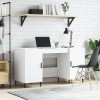 Gossi birou, alb, 140x50x75 cm, lemn compozit