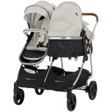 Carucior Gemeni Chipolino Duo Smart 2 in 1 Biscotta, Landou, Reversibil, Cadru Aluminiu, Huse Picioare, Gentuta Inclusa