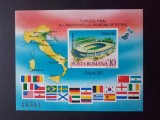 1990 - Campionatul Mondial de Fotbal - Italia&#039;90 - colita nedantelata - LP1238, Nestampilat