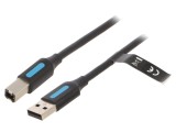 Cablu USB 2.0 VENTION 1,5m USB A la USB B nichelat negru PVC