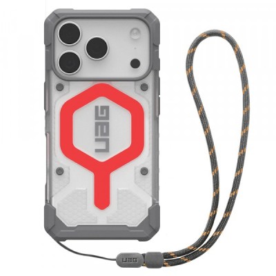 Husa MagSafe pentru Apple iPhone 17 Pro, Urban Armor Gear, Pathfinder Clear with Lanyard, Rosie foto