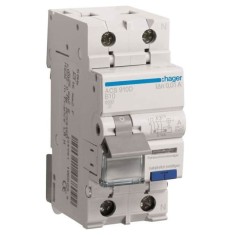 Siguranta diferential RCBO 10A 1P+N 10mA 6Ka B tip A Hager ACS910D