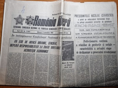 romania libera 9 decembrie 1987 foto