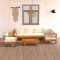 Gossi set mobilier gradina perne alb/crem, 7 piese, lemn masiv acacia