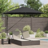 Cumpara ieftin Parasol banana cu brațe Negru 294 x 294 x 248 cm