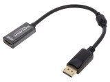 Adaptor DELOCK DisplayPort la HDMI 0,2m negru 63559