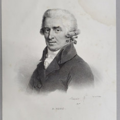 PASQUALE PAOLI , OM DE STAT CORSICAN , LITOGRAFIE , DESEN de MAUZAISSE , litografiat de C. MOTTE , 1827