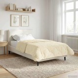 vidaXL Duvet de iarnă Crem 140 x 200 cm Microfibră și fleece Teddy 42026362