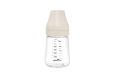 Biberon PA anticolici premium cu tetina S, crem (160 ml) foto