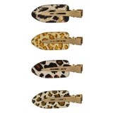 Clame Metalice Par Animal Print cu Detalii Aurii pentru Femei, CMCLASS