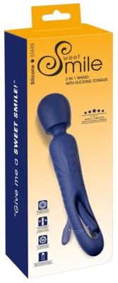 Vibrator 2in1 Wand with Flicking Tongue foto