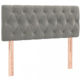 Cumpara ieftin Tablie de pat, gri deschis, 100x7x78/88 cm, catifea