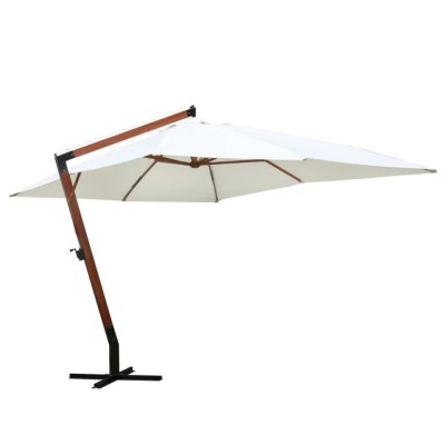 vidaXL Umbrelă de soare suspendată 300 x 400 cm, alb foto