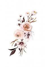 Sticker decorativ Trandafiri, Roz, 82 cm, 3608ST foto